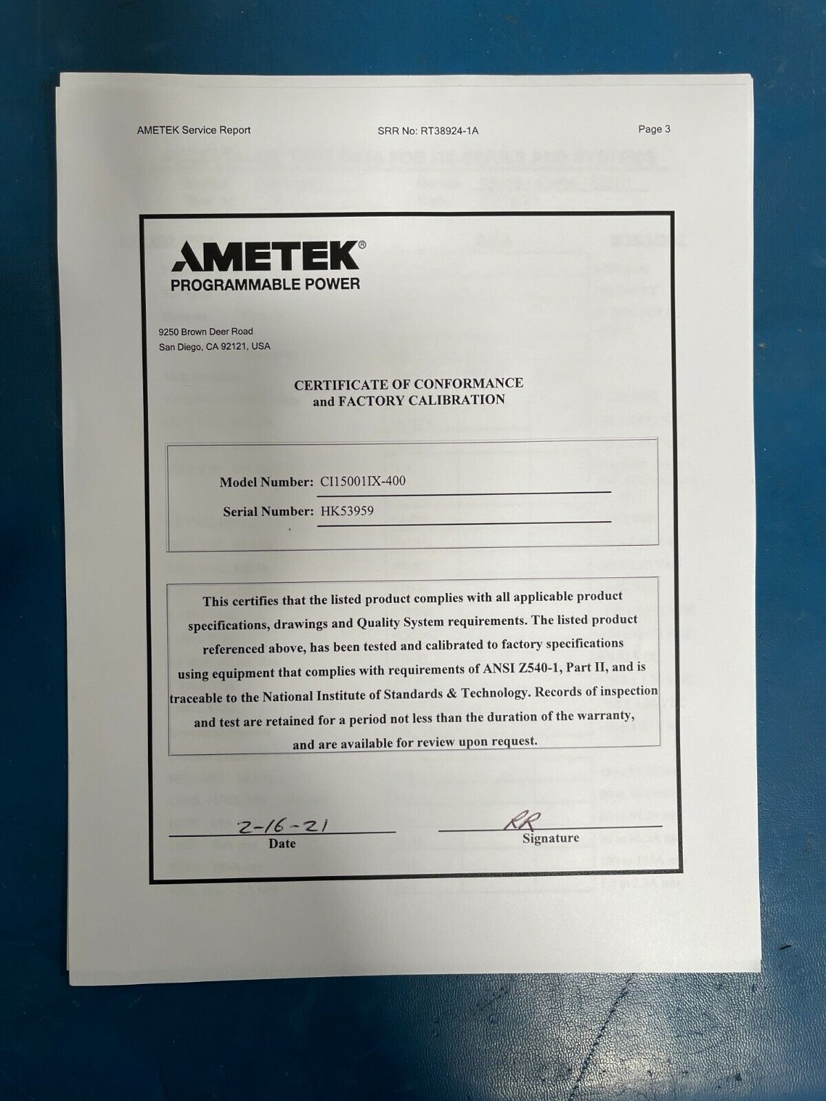 California Instruments 15001iX 15 KVA AC Power Source Calibrated by Ametek California Instruments 15001iX 15 KVA AC Power Source Calibrated by Ametek